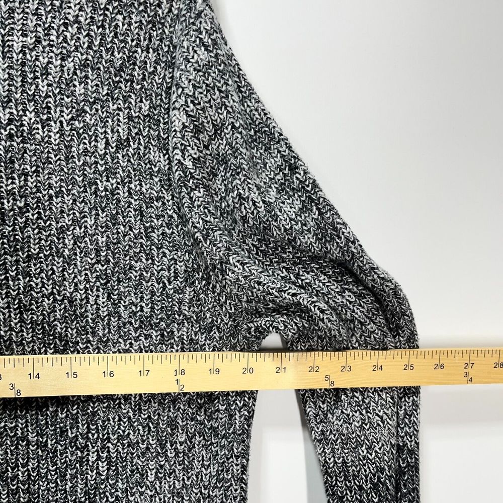 Express Grandpa Cardigan Size L Button Ombre Striped Pockets Chunky Knit Sweater - Picture 6 of 8